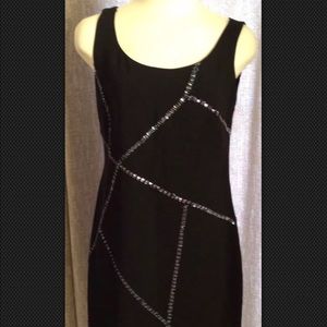 JADE Vtg 70-80’s Little Black Dress Sequins 4 Cute